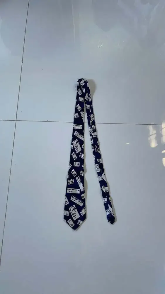 Vintage Domino's Pizza The Noid Novelty Tie - Blue & White